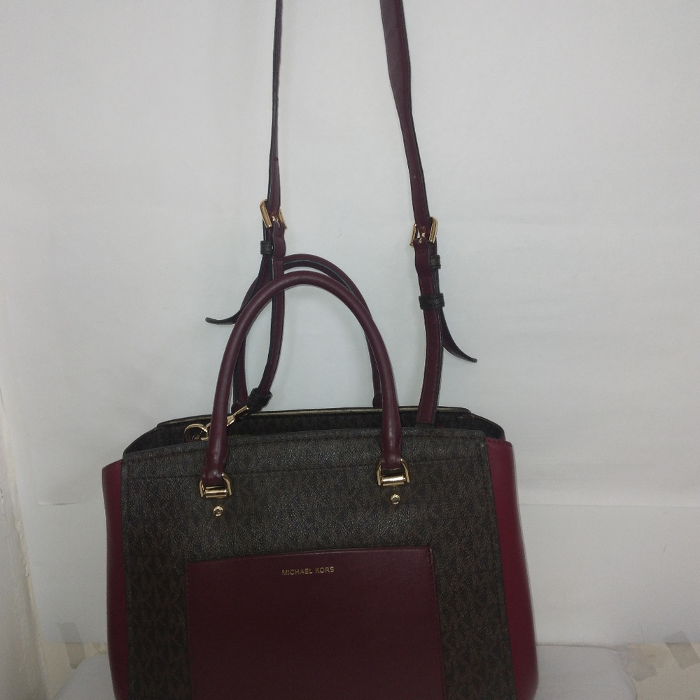 Michael Kors monogram satchel bag - Picture 5 of 16